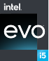 Intel Evo i5 logos is shown.
