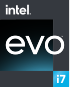 Intel Evo i7 logos is shown.