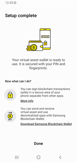 samsung blockchain keystore app
