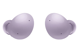 Galaxy Buds2 earbuds in Lavender.