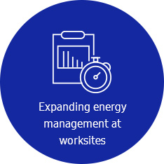 An icon for the expanding energy management at worksites