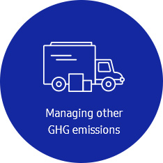 An icon for the GHG emission management in other phases 