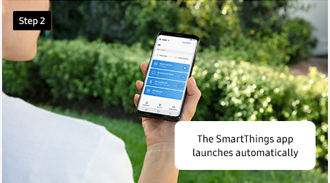 The SmartThings app launches automatically